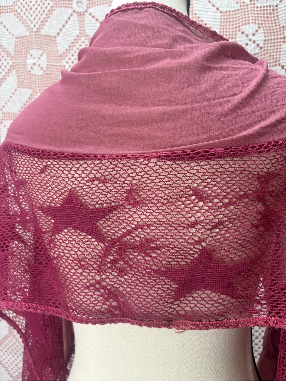 J’Adore Paris Silk/Cotton/Polyester Blend Mix Media Scarf - Picture 6 of 9